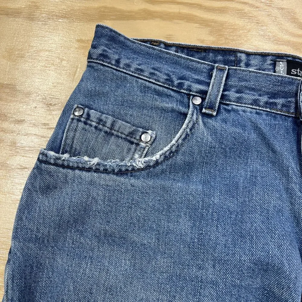 Vtg Levis Silver Tab Relaxed Straight Loose Jeans Mens 34X26 USA Made 90s Y2K